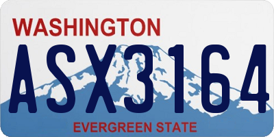 WA license plate ASX3164