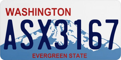 WA license plate ASX3167