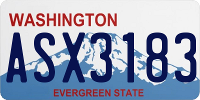 WA license plate ASX3183