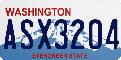 WA license plate ASX3204