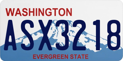 WA license plate ASX3218