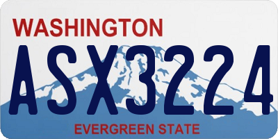 WA license plate ASX3224