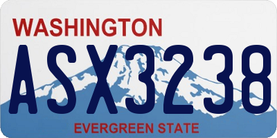 WA license plate ASX3238