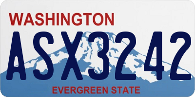 WA license plate ASX3242