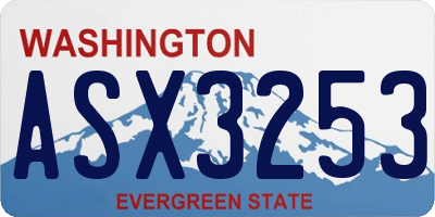 WA license plate ASX3253