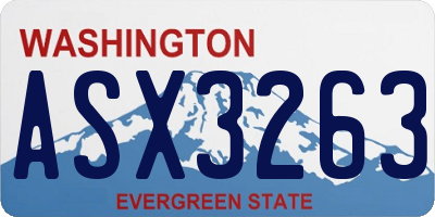 WA license plate ASX3263