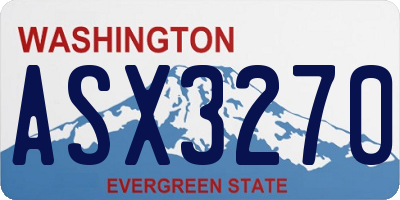 WA license plate ASX3270