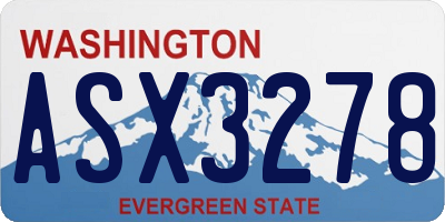 WA license plate ASX3278