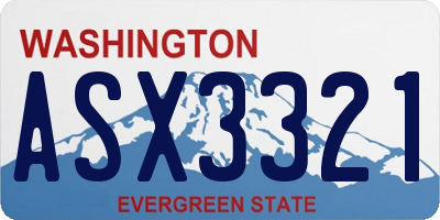 WA license plate ASX3321