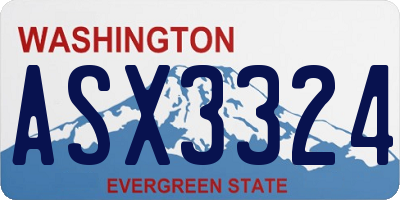 WA license plate ASX3324