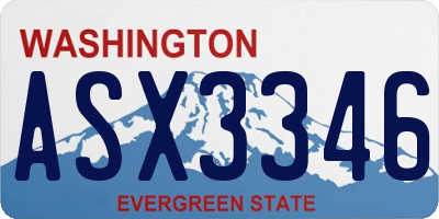 WA license plate ASX3346