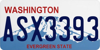 WA license plate ASX3393