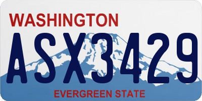 WA license plate ASX3429