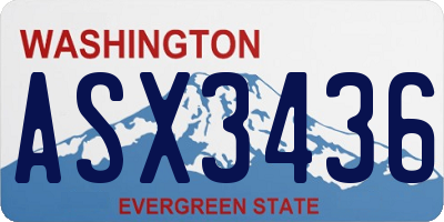 WA license plate ASX3436