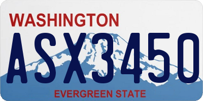WA license plate ASX3450