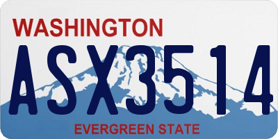 WA license plate ASX3514