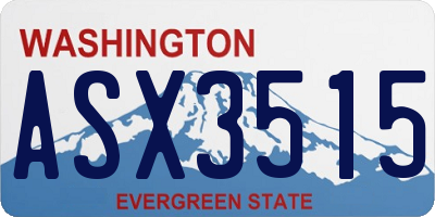 WA license plate ASX3515