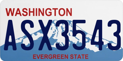 WA license plate ASX3543