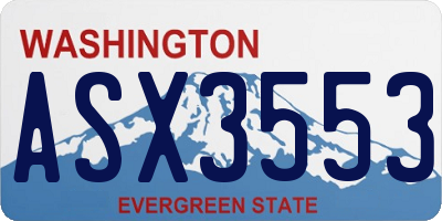 WA license plate ASX3553
