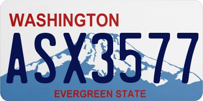WA license plate ASX3577
