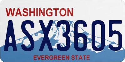 WA license plate ASX3605
