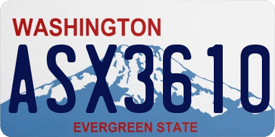WA license plate ASX3610