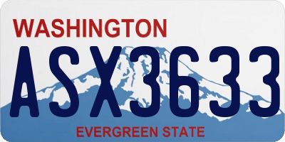 WA license plate ASX3633