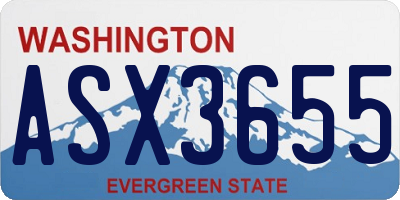 WA license plate ASX3655