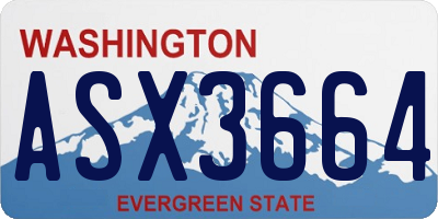 WA license plate ASX3664