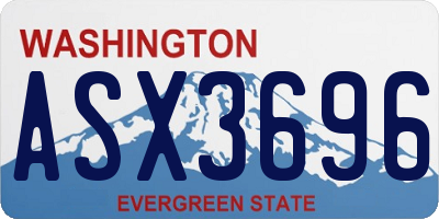 WA license plate ASX3696