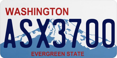 WA license plate ASX3700