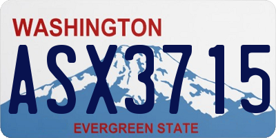 WA license plate ASX3715