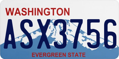 WA license plate ASX3756
