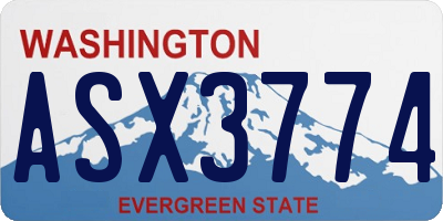 WA license plate ASX3774