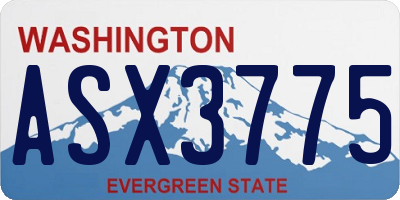 WA license plate ASX3775