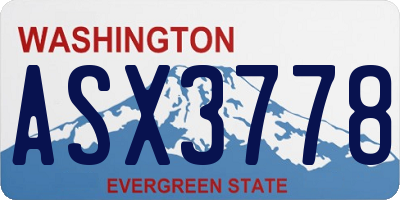 WA license plate ASX3778