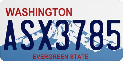 WA license plate ASX3785