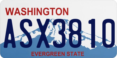 WA license plate ASX3810
