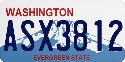 WA license plate ASX3812