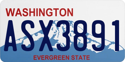 WA license plate ASX3891
