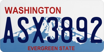 WA license plate ASX3892