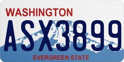 WA license plate ASX3899