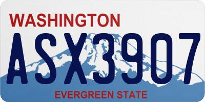 WA license plate ASX3907