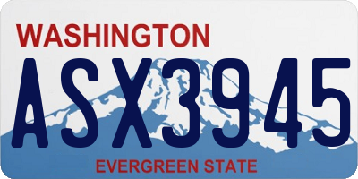 WA license plate ASX3945