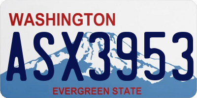 WA license plate ASX3953