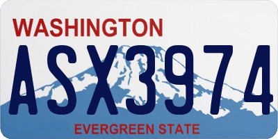 WA license plate ASX3974