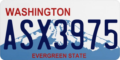 WA license plate ASX3975