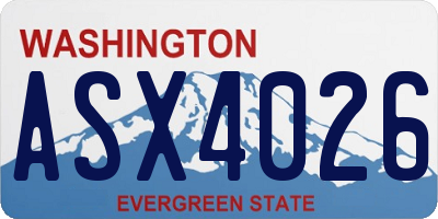 WA license plate ASX4026