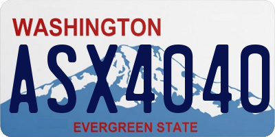 WA license plate ASX4040