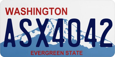 WA license plate ASX4042